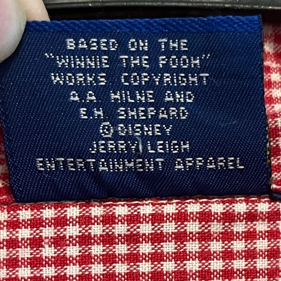 Disney POOH VTG women’s red plaid button up embroidered tigger shirt size LG‎ - Picture 5 of 7